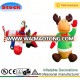 Garden decoration vivid seated inflatable red gloves reindeer christmas gift